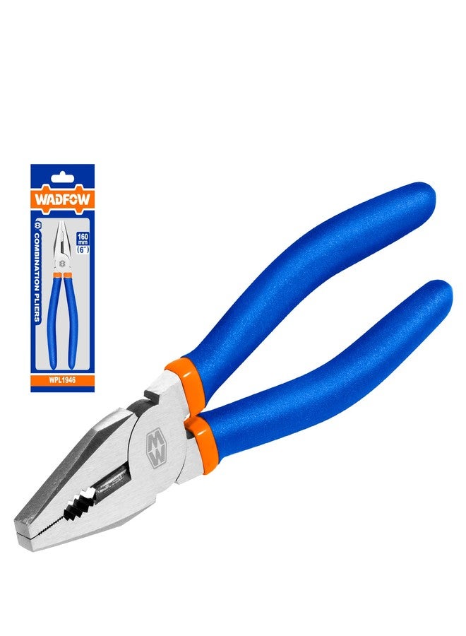 WADFOW Combination Plier, Wire Cutters, 8", Quality Material, Polish and Anti-rust Oil, With Plastic Handle - Image 1